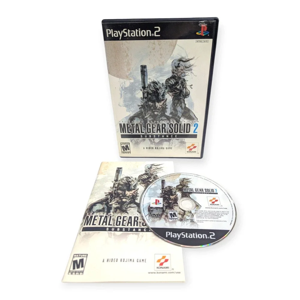 Metal Gear Solid 2 Substance Konami PlayStation 2 PS2 Game Manual CIB